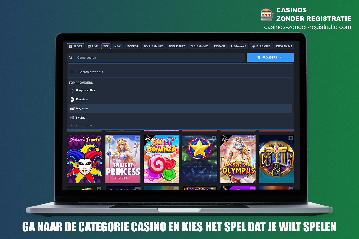 Nadat het saldo van de account bij casino met storting vanaf 5 euro is aangevuld - kun je naar de sectie met spellen gaan en je favoriete spel kiezen