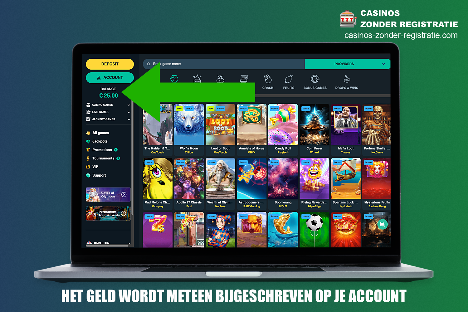 Met de iDEAL online casino opwaardeermethode wordt het geld vrijwel direct bijgeschreven op het account van de gebruiker, wanneer je terugkeert naar het casino zie je een bijgewerkt saldo