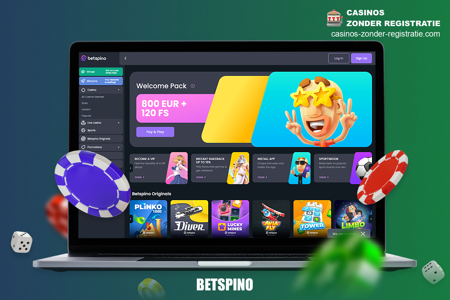 Bij Betspino online casino zonder Cruks is een grote verscheidenheid aan gokspellen beschikbaar voor gebruikers van over de hele wereld