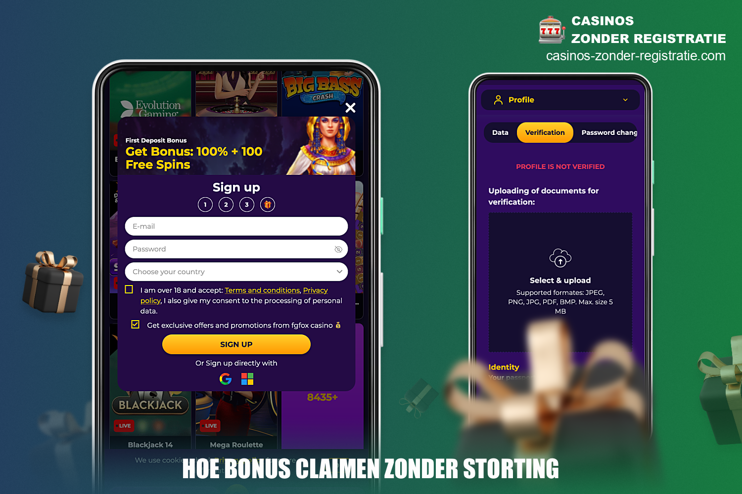 Om een no deposit bonus te krijgen bij een online casino moet je een paar eenvoudige stappen volgen