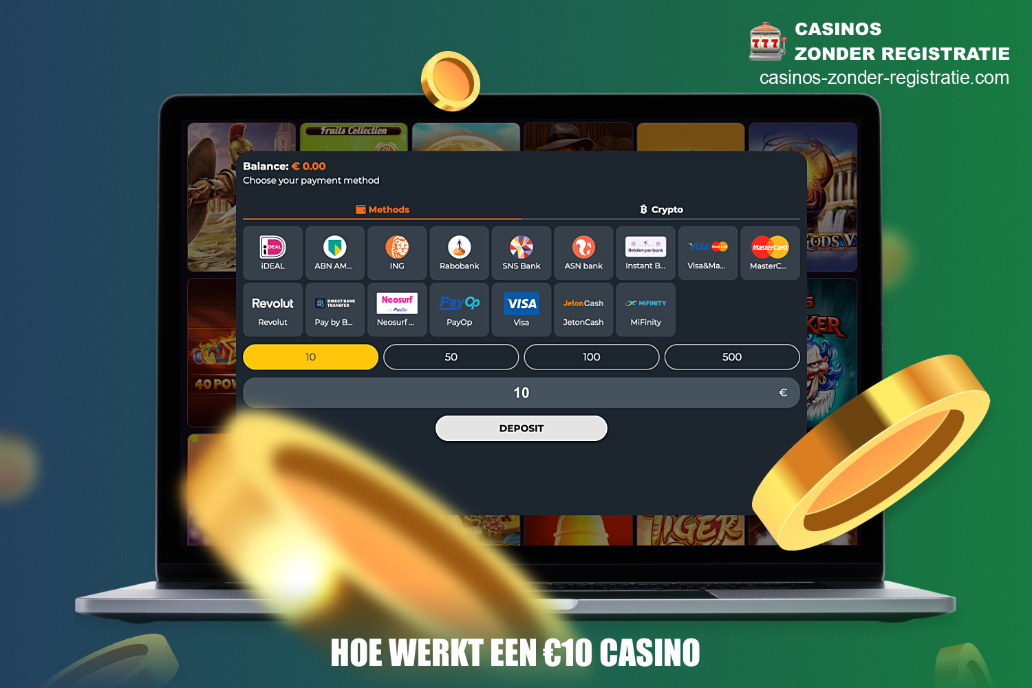 Online casino's met een storting van €10 werken net als elk ander casino, maar ze verschillen in het feit dat de instapdrempel slechts €10 is