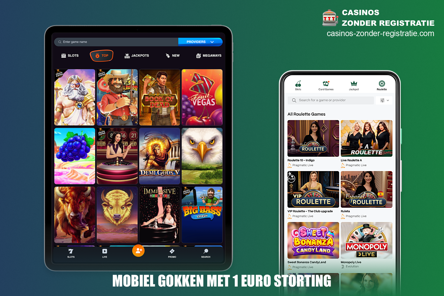 Online casino's met een minimale storting van €1 hebben meestal hun eigen merk-apps, of perfect mobiele sites. In beide gevallen kun je gemakkelijk casinospellen spelen vanaf je smartphone