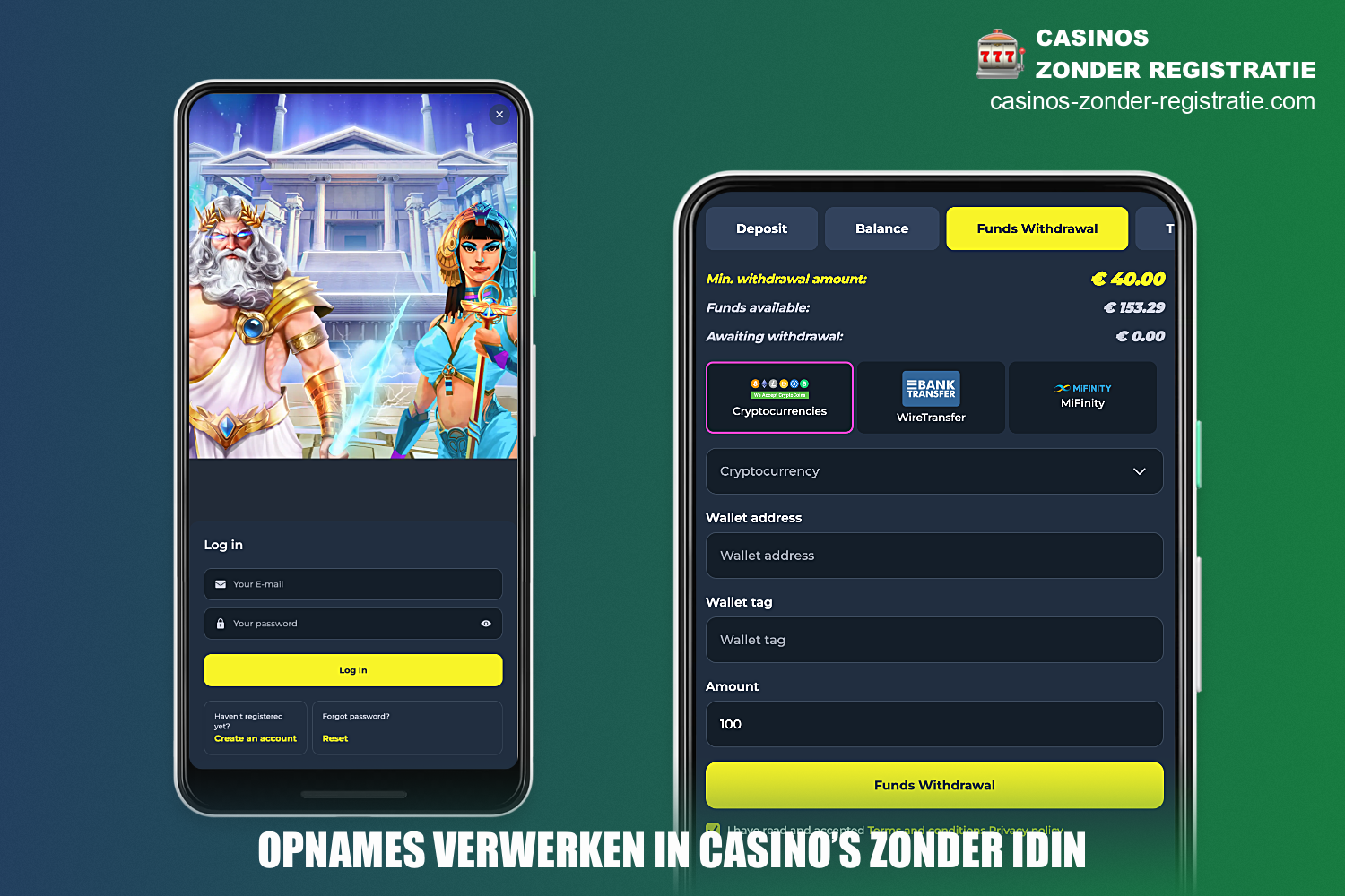 Om winsten op te nemen van een casino zonder iDIN moet je aan een aantal verplichte voorwaarden voldoen