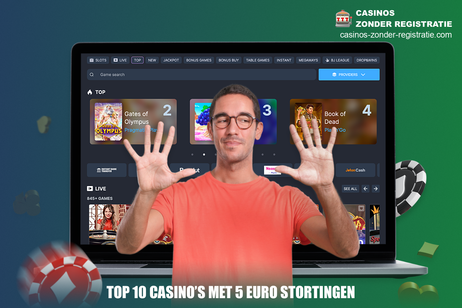 Als je op zoek bent naar betere online casino sites met een minimale storting vanaf 5 euro, ben je misschien geïnteresseerd in de TOP van de beste casino's met een goede bonus