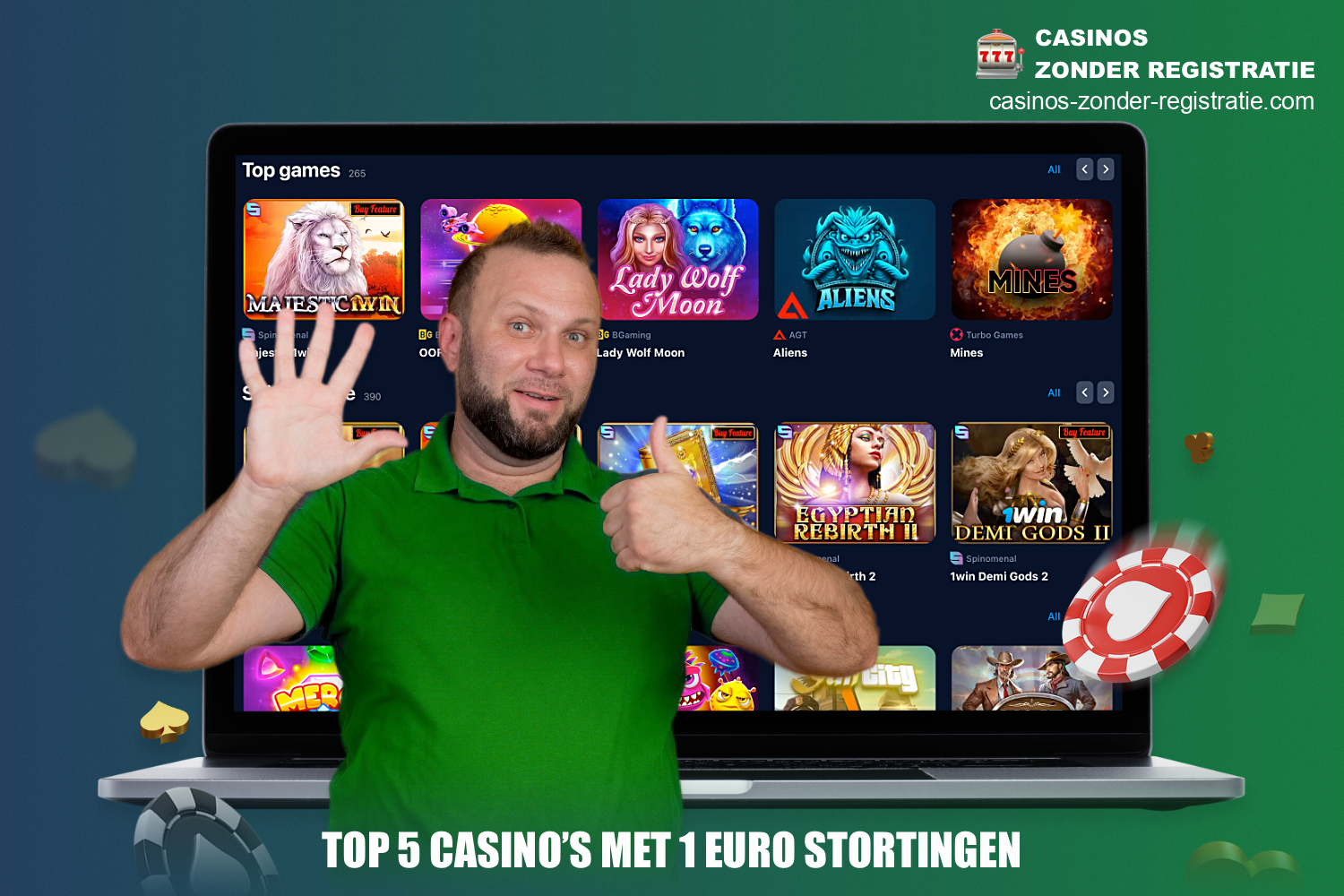 In de top beste casino's met 1 euro hebben gebruikers toegang tot een verscheidenheid aan spellen, bonussen en promoties