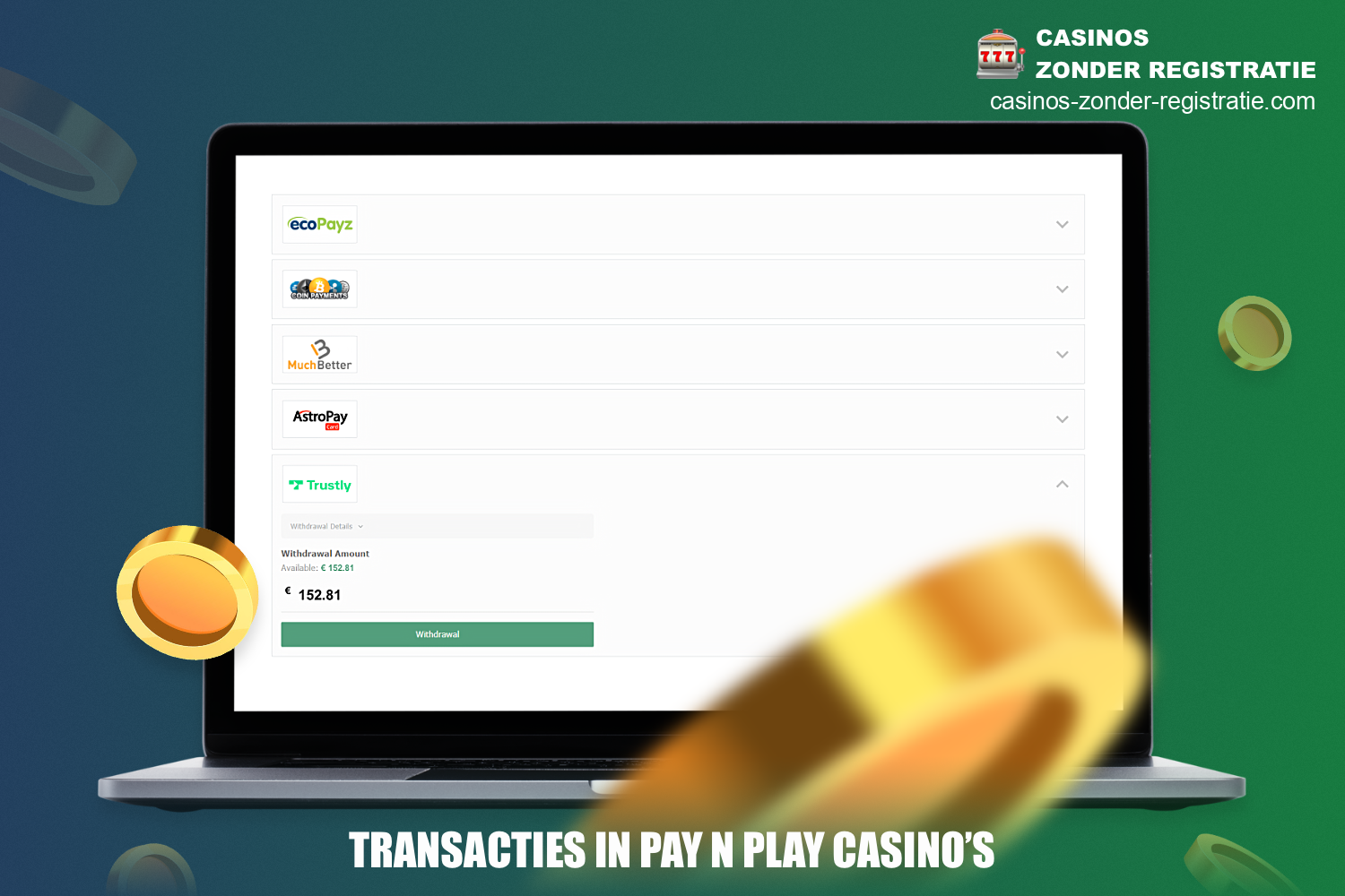 Om geld op te nemen van Pay n Play Casino zijn er een paar verplichte voorwaarden waaraan voldaan moet worden