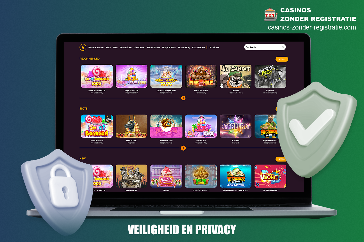 Als het gaat om casino's zonder registratie - is het de moeite waard om die casino's te kiezen die de bescherming van persoonlijke gegevens van gebruikers belangrijk vinden