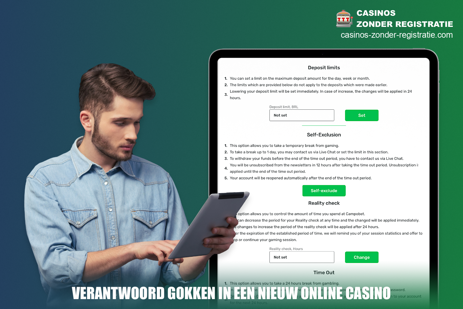 Vaak hebben nieuwe online casino's speciale functies voor verantwoordelijk gokken, wat betekent dat de gebruiker zijn eigen toegang tot het casino kan beperken en indien nodig verschillende limieten kan instellen