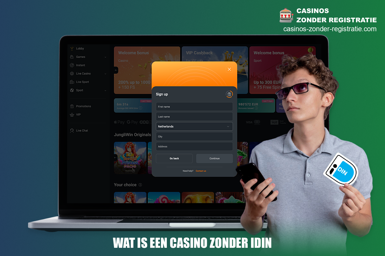 Een van de belangrijkste kenmerken van online casino's zonder iDIN is dat de gebruiker zijn persoonlijke gegevens niet hoeft te koppelen aan zijn account, waardoor de gebruiker veel vrijheid van handelen heeft