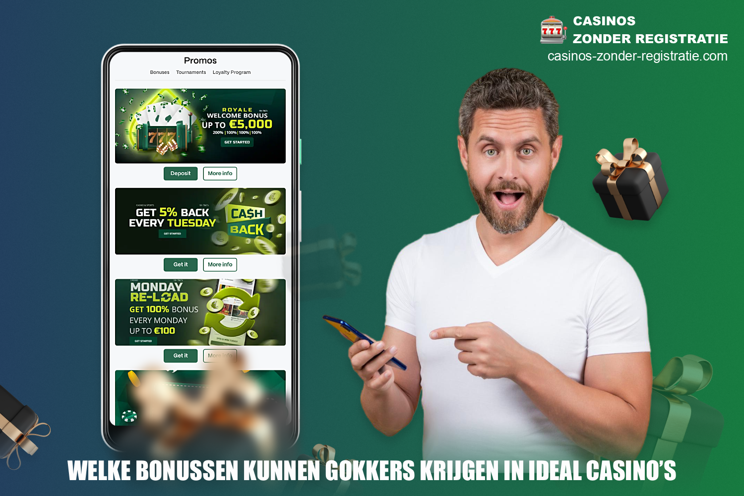 Bij een online casino met iDEAL zijn er veel verschillende bonussen en promoties beschikbaar voor alle gebruikers