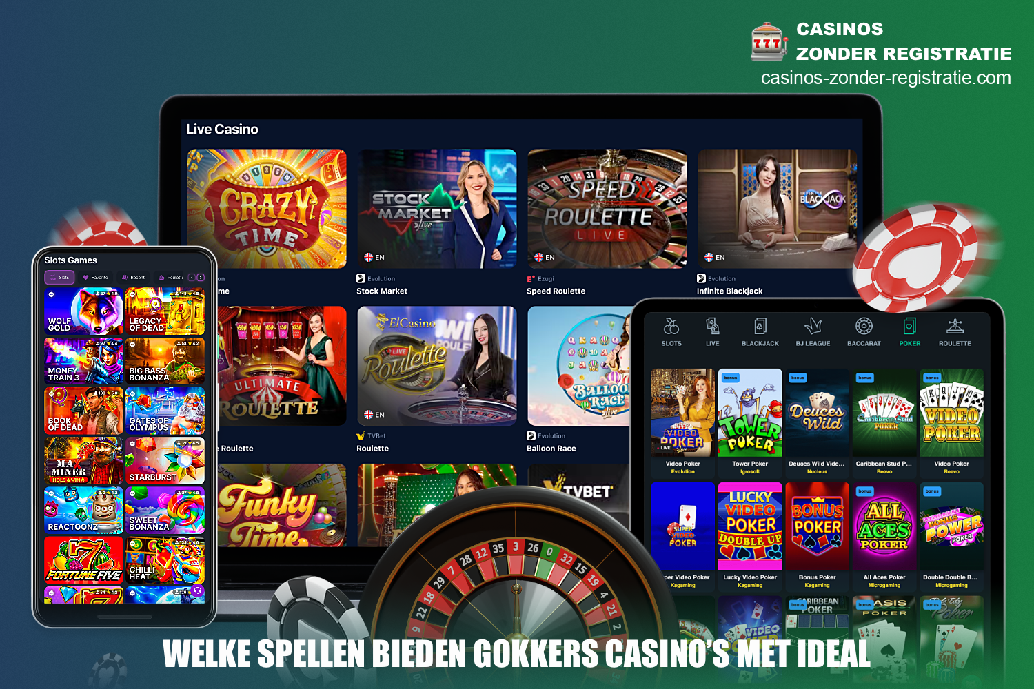 Bij een online casino met iDEAL hebben gebruikers toegang tot een enorme bibliotheek met spannende spellen uit verschillende categorieën