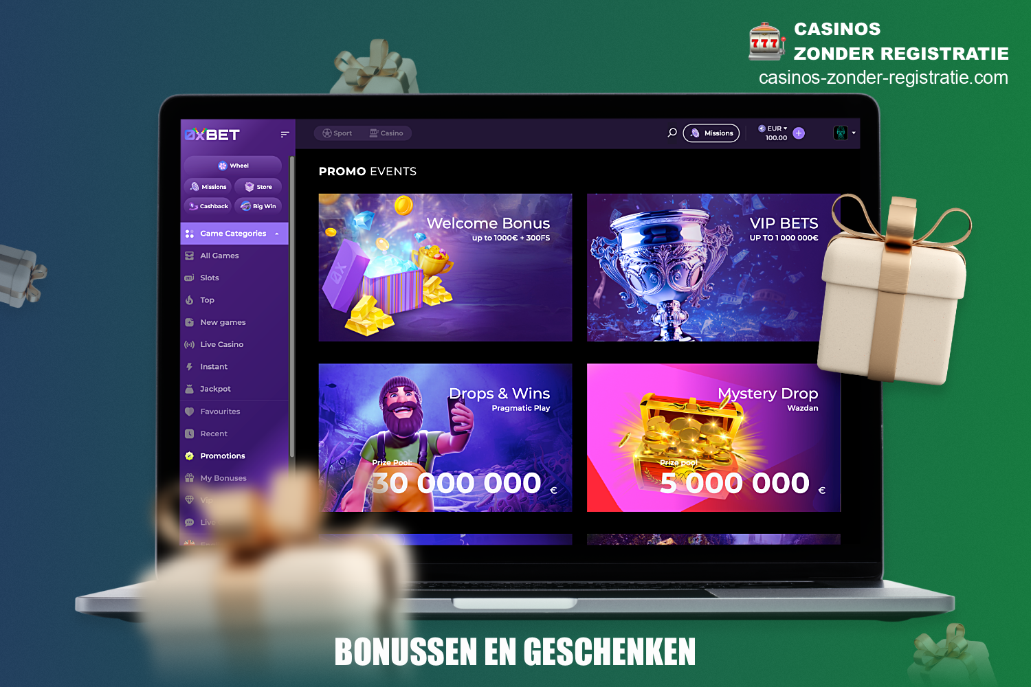 0xBet online casino biedt verschillende promoties en royale bonussen waarvan zowel nieuwe als huidige casinoklanten kunnen profiteren