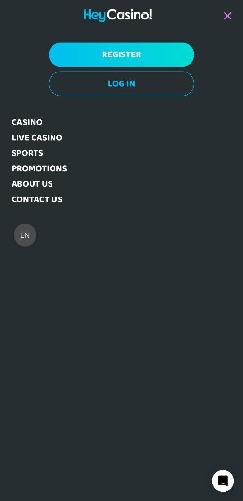 Je moet het hoofdmenu gebruiken om snel te navigeren tussen de HeyCasino casino secties