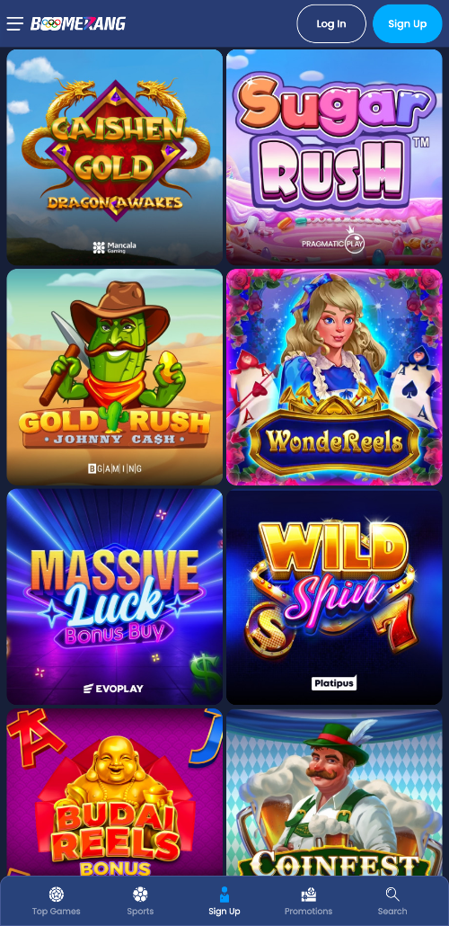 Boomerang casino biedt zijn gebruikers een enorme bibliotheek met verschillende online spellen