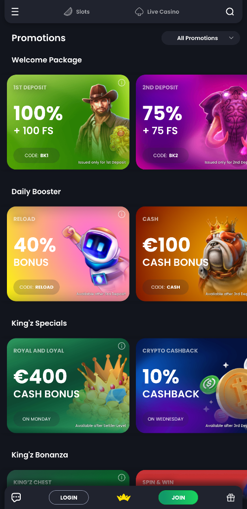 BitKingz online casino beloont zijn spelers met verschillende bonussen en promoties