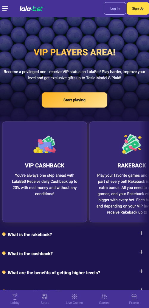 Het Lalabet VIP-programma is een andere manier om extra bonussen en allerlei voordelen te krijgen van het online casino