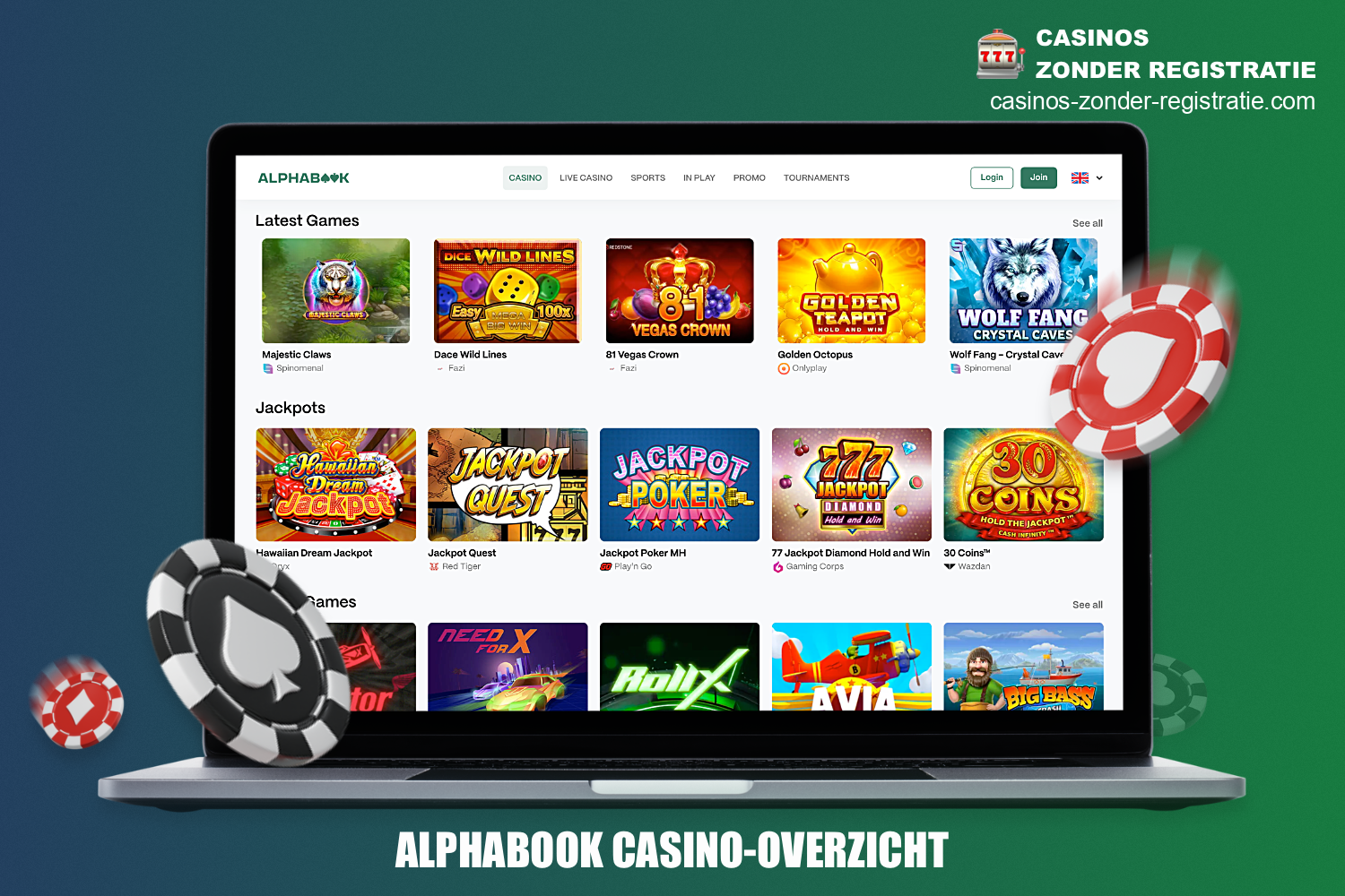 Alphabook online casino biedt haar klanten een uitgebreide bibliotheek met spannende spellen, royale bonussen en de mogelijkheid om te wedden op populaire sporten