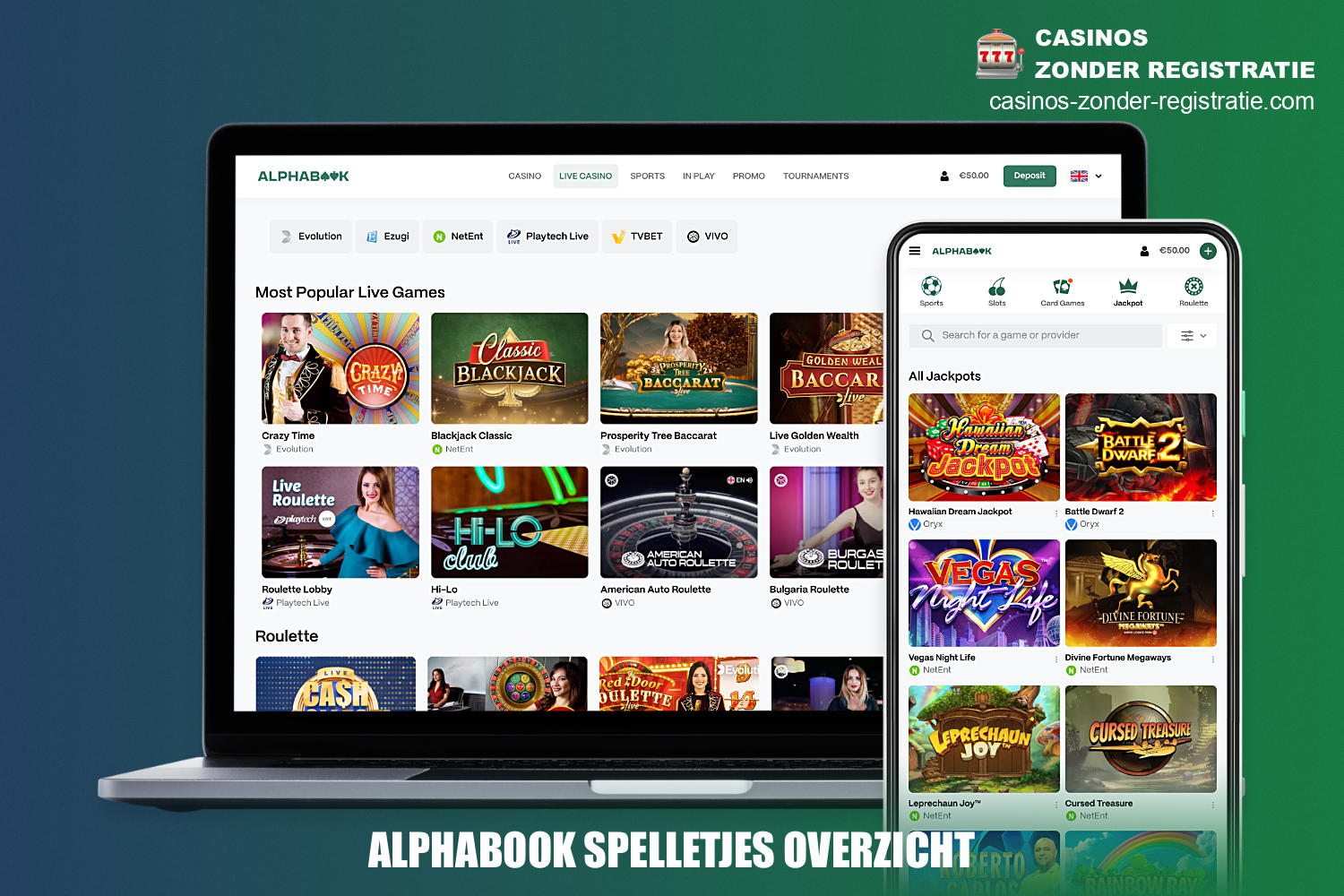 Alphabook is een ultramodern online casino met duizenden spannende spellen voor gebruikers