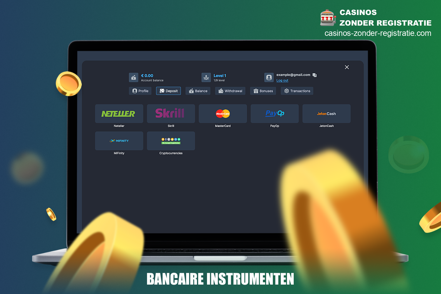 Er zijn verschillende betalingsopties beschikbaar voor MonixBet online casino gebruikers