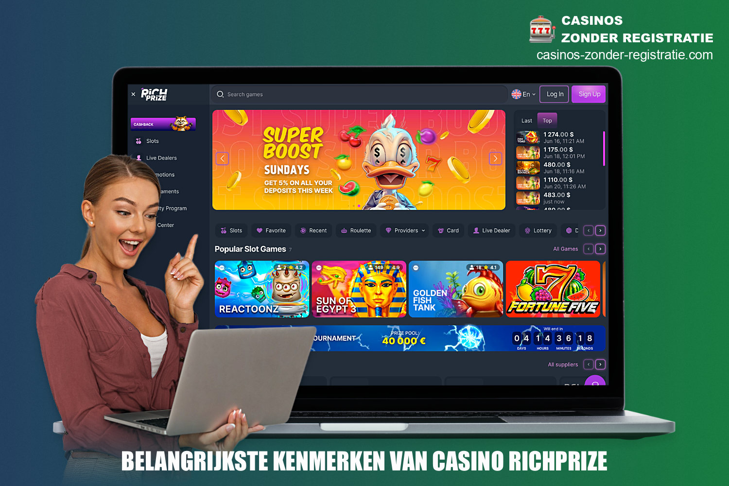 RichPrize online casino heeft een aantal belangrijke kenmerken die dit platform onderscheiden van anderen