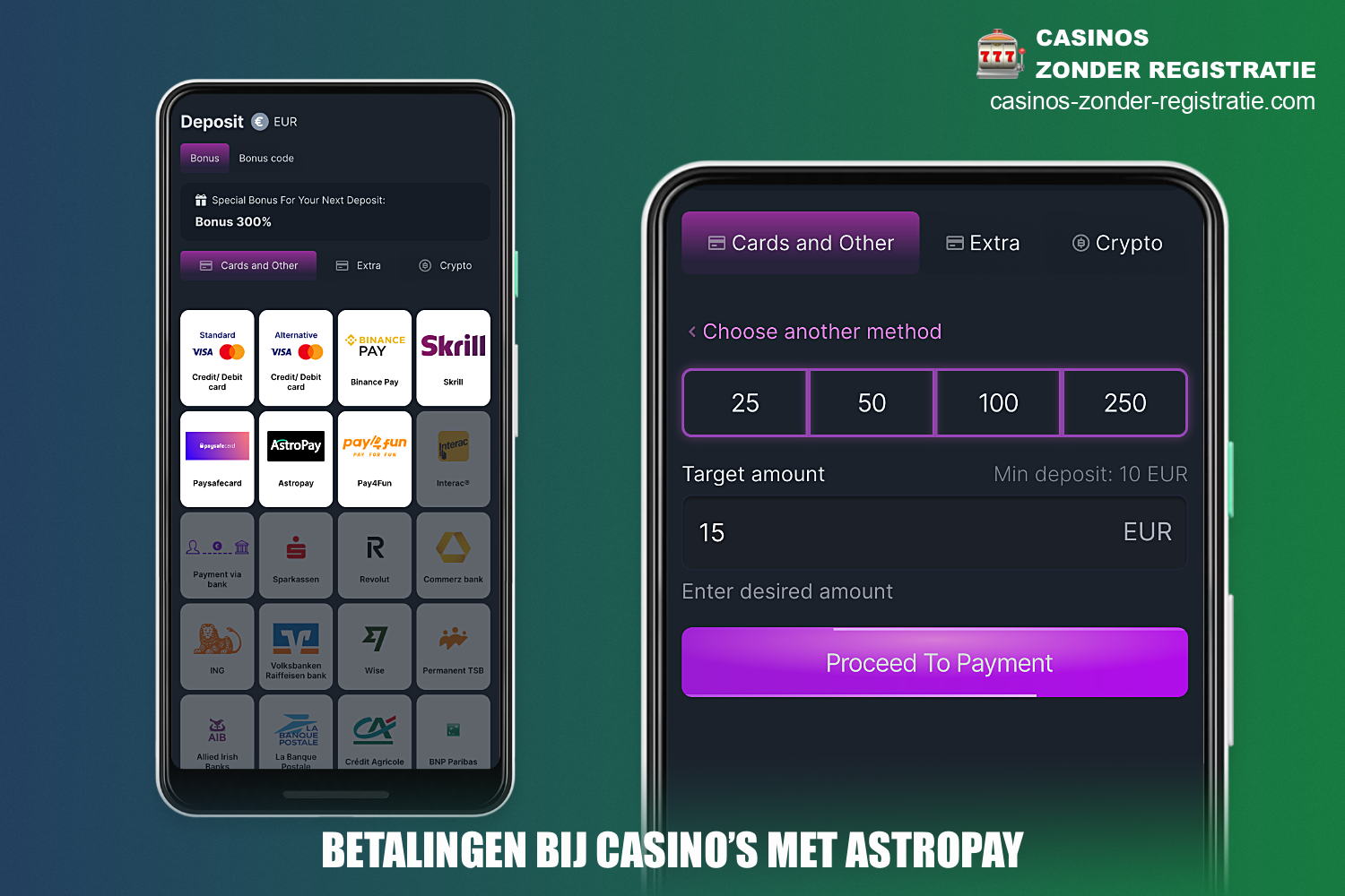 Bij online casino's kunnen gebruikers AstroPay niet alleen gebruiken om geld te storten, maar ook om winsten op te nemen