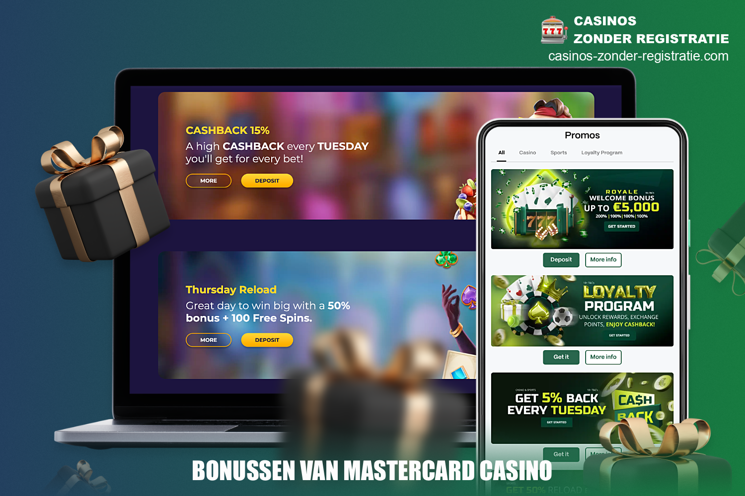 Bij online casino's met Mastercard hebben gebruikers toegang tot verschillende promoties en royale bonussen