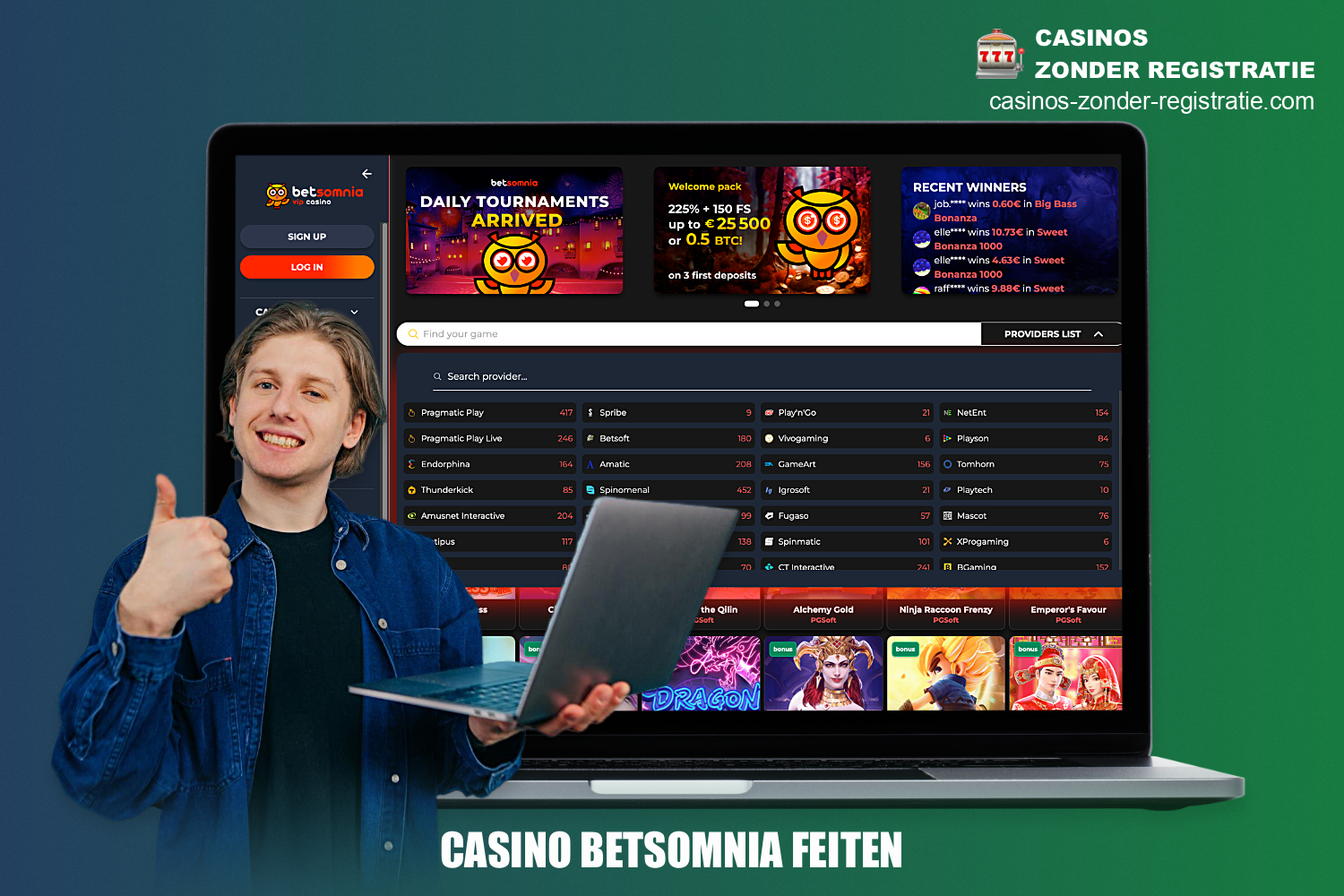 Betsomnia Casino is geweldig voor nieuwe spelers die op zoek zijn naar een casino met royale welkomstbonussen