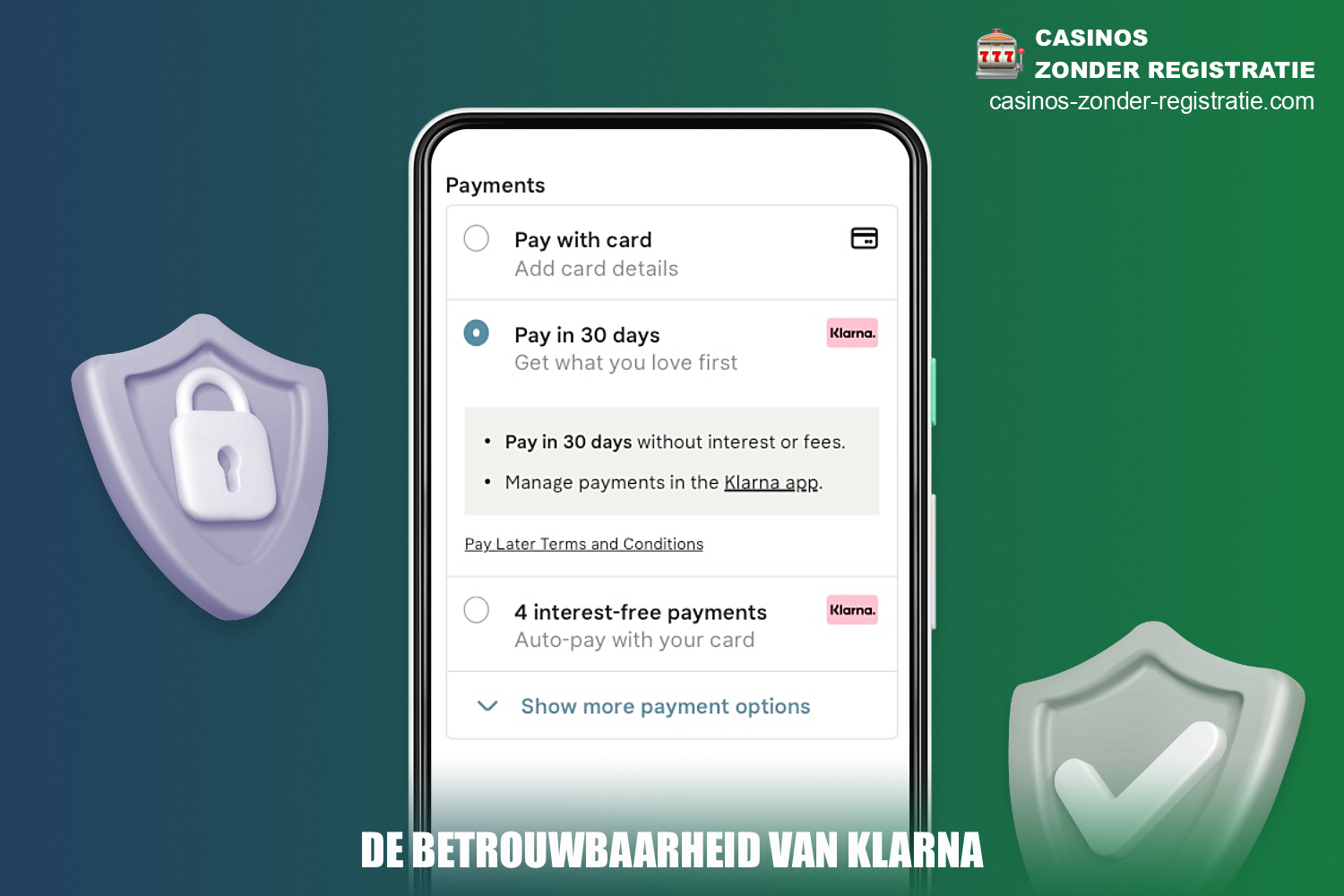 Online casino gebruikers die Klarna gebruiken om een storting te doen hoeven zich geen zorgen te maken over de veiligheid van hun persoonlijke gegevens, het betalingssysteem heeft verschillende beveiligingsniveaus