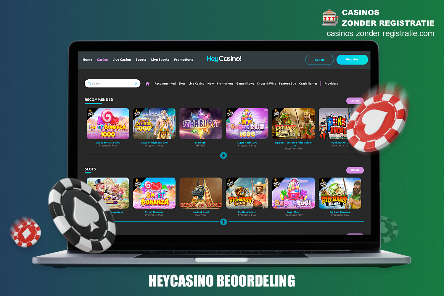 HeyCasino online casino biedt zijn gebruikers een rijke bibliotheek aan online spellen, sportweddenschappen en royale bonussen