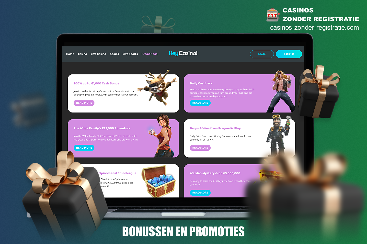 HeyCasino biedt speciale bonussen en interessante promoties