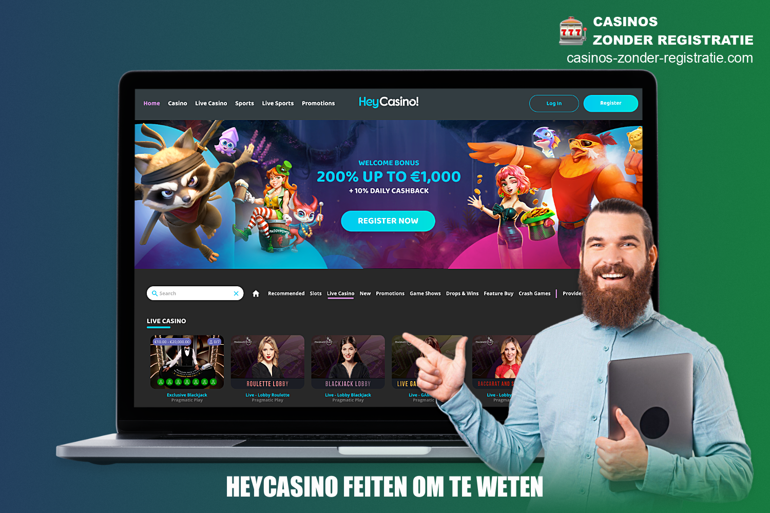 Online casino HeyCasino heeft een aantal unieke kenmerken waardoor het zich onderscheidt van de concurrentie