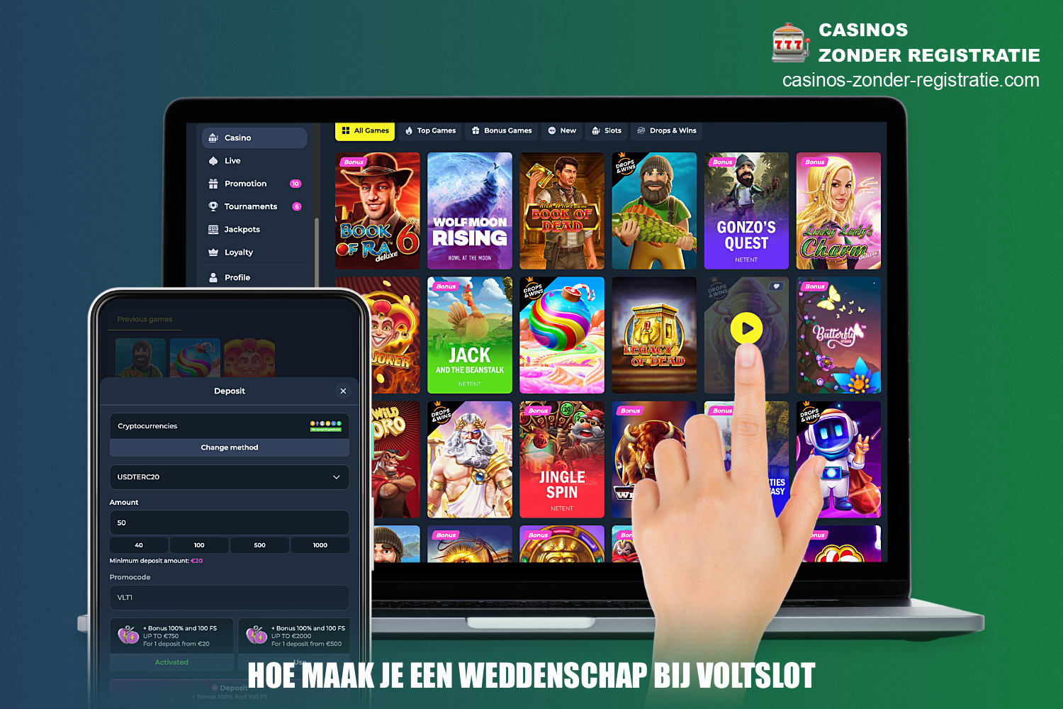 Om te beginnen spelen bij VoltSlot online casino voor echt geld - moet je een paar eenvoudige stappen volgen