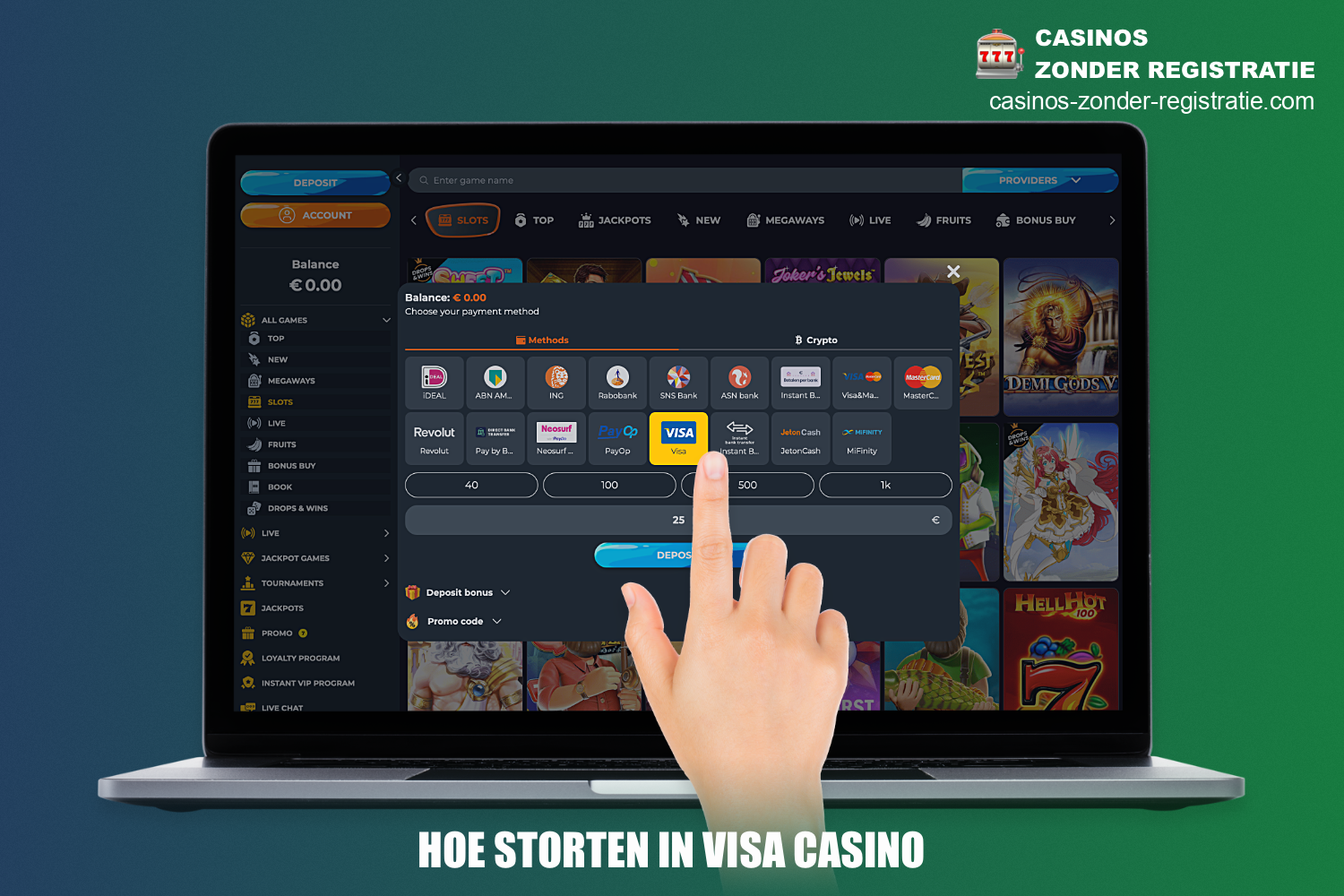 Om een storting te doen bij een online casino met een Visa-kaart, moet een gebruiker aan een paar eenvoudige voorwaarden voldoen