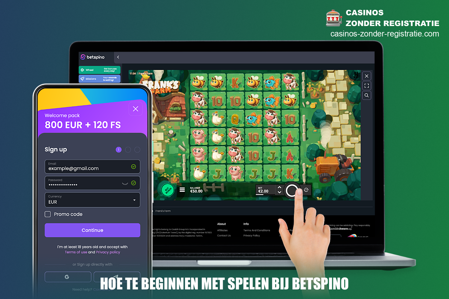 Om te beginnen met spelen bij Betspino casino voor echt geld moet je aan een paar eenvoudige voorwaarden voldoen