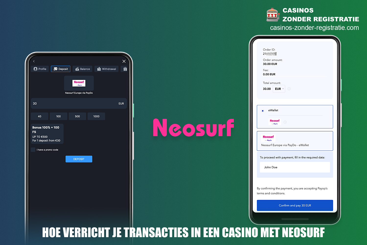 Gebruikers van online casino's kunnen Neosurf gemakkelijk gebruiken om zowel stortingen als opnames te doen