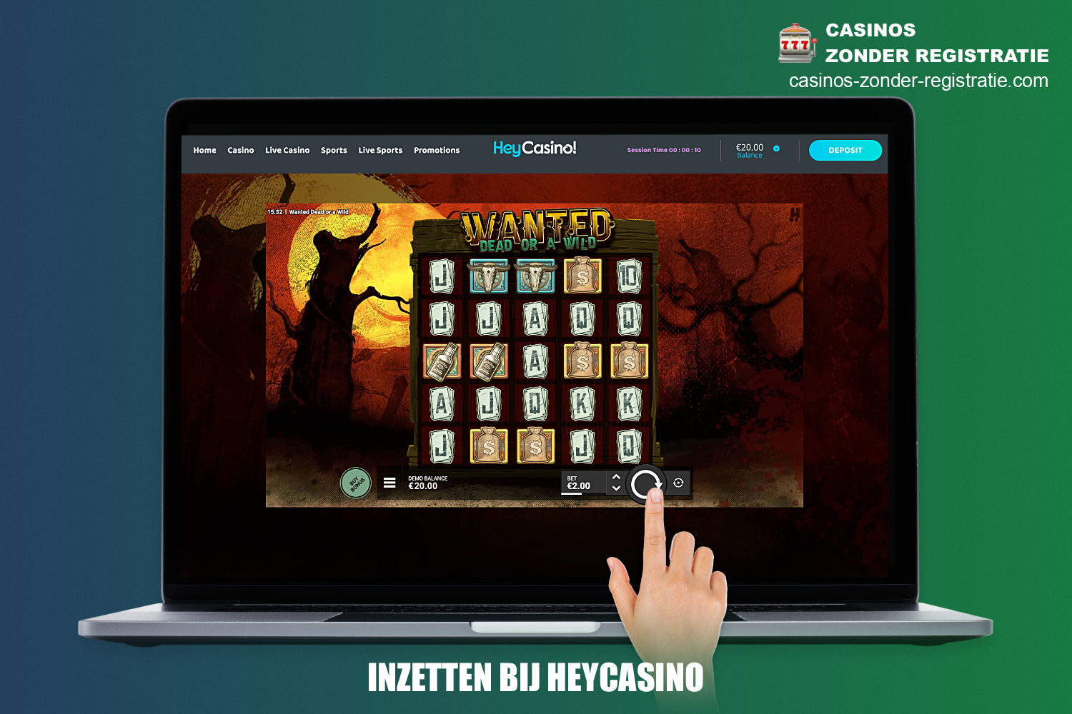 Om bij HeyCasino voor echt geld te kunnen spelen - moet je aan een paar simpele voorwaarden voldoen