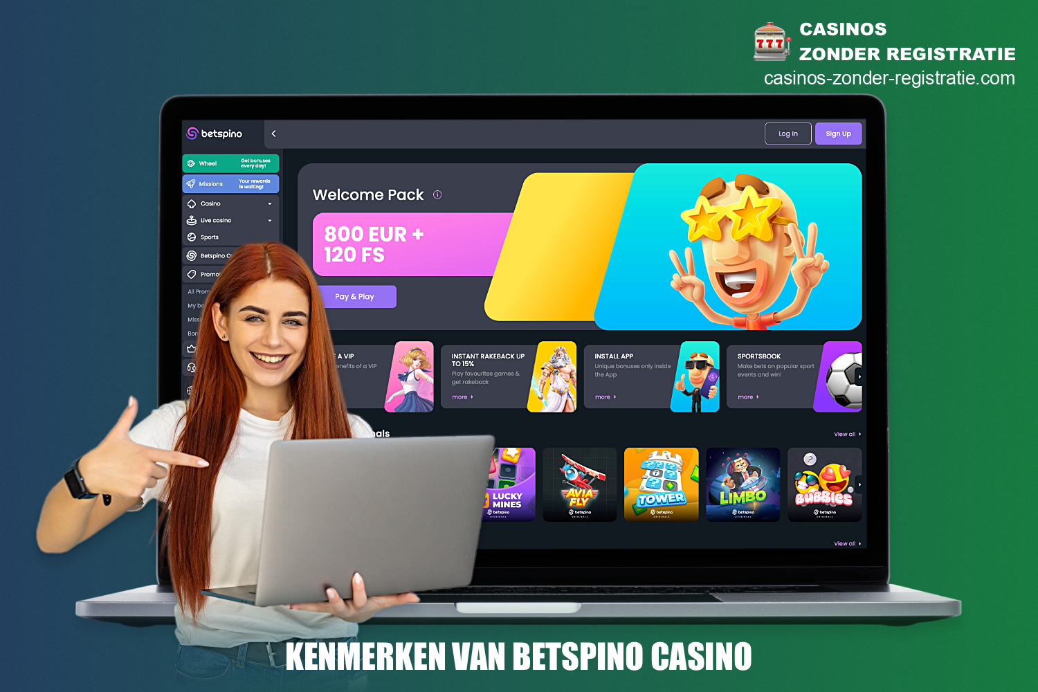 Betspino online casino biedt eenvoudige registratie, een brede selectie spellen, interessante promoties en royale bonussen voor haar gebruikers