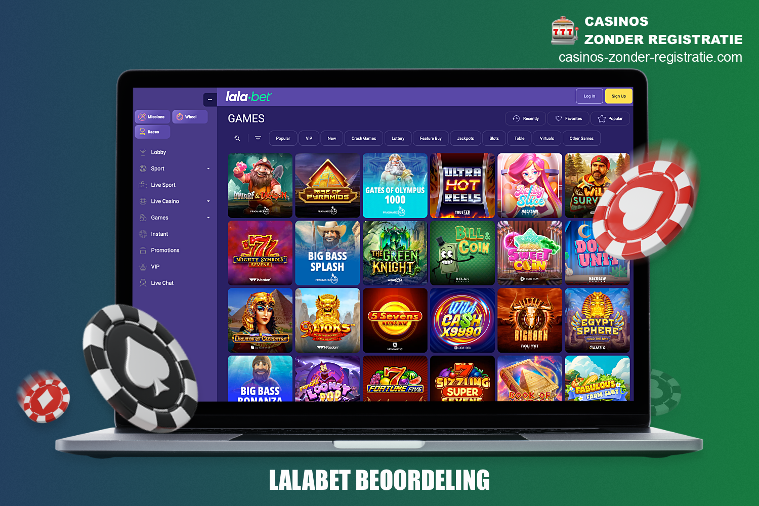 LalaBet is een online casino met veel gelicentieerde spellen, naast sportweddenschappen die beschikbaar zijn voor gebruikers