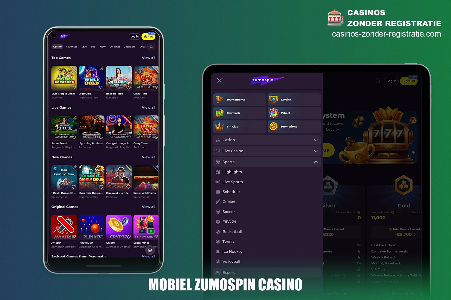 De ZumoSpin mobiele app voor Android en iOS is een onmisbaar hulpmiddel voor gebruikers die graag casinospellen spelen op hun smartphone