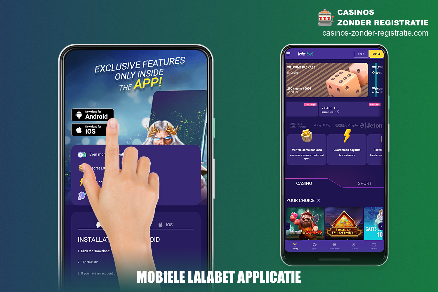 Voor mobiele gebruikers heeft LalaBet online casino een mobiele app ontwikkeld waarmee ze kunnen genieten van een comfortabele spelervaring op hun smartphones