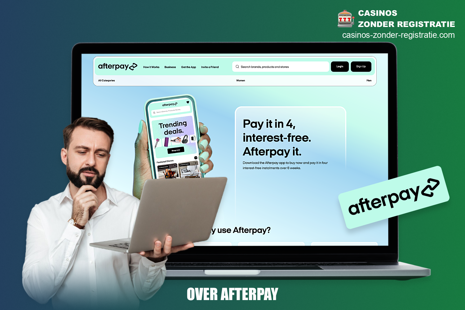 Afterpay - is een van de populaire betaalmethoden bij online casino's over de hele wereld