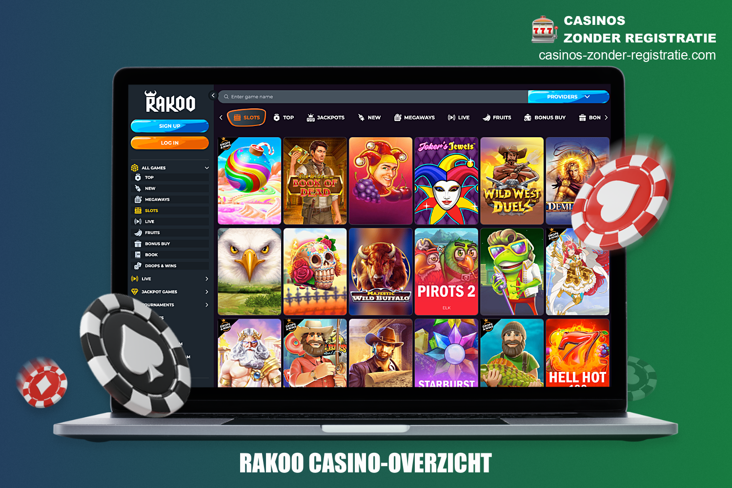 Rakoo is een modern online casino met een grote spelbibliotheek en royale welkomstbonussen