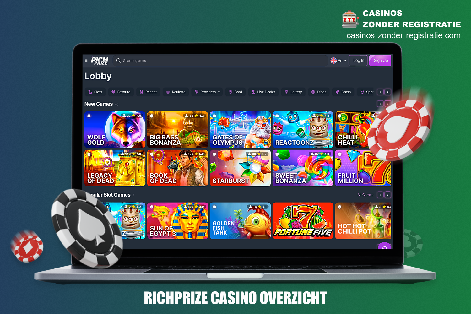 RichPrize Casino biedt zijn klanten een comfortabele website met tientallen online spellen en royale bonussen voor nieuwe en huidige spelers