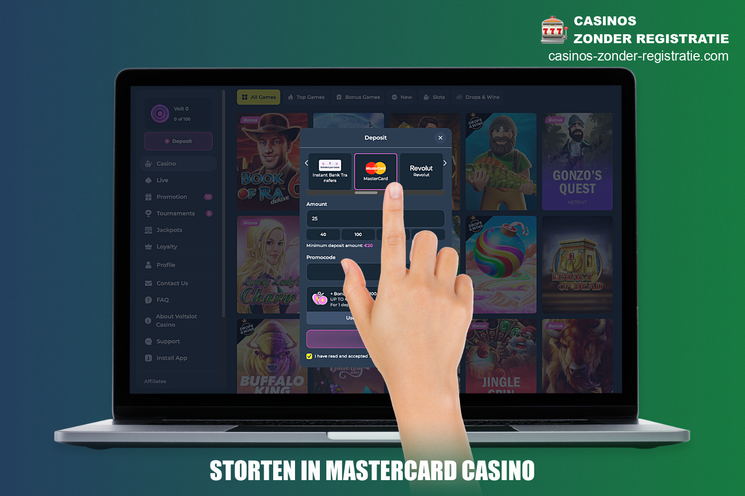 Een online casino account financieren met MasterCard gebeurt in een paar stappen en neemt niet veel tijd in beslag