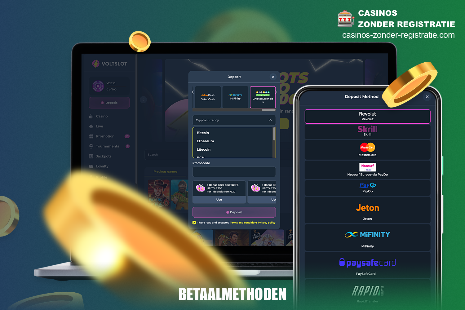 Voor het gemak van gebruikers in online casino VoltSlot heeft verschillende betalingsmethoden toegevoegd, waarmee u uw rekeningsaldo kunt storten en winsten kunt opnemen