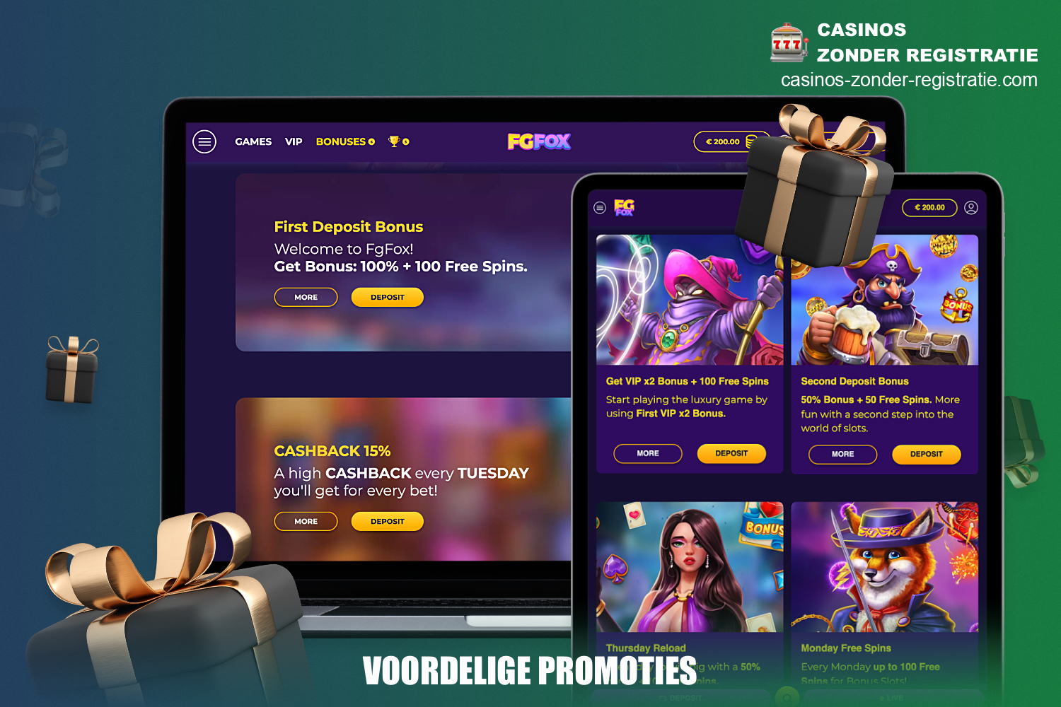 FGFox online casino biedt zijn klanten verschillende promoties en royale bonussen