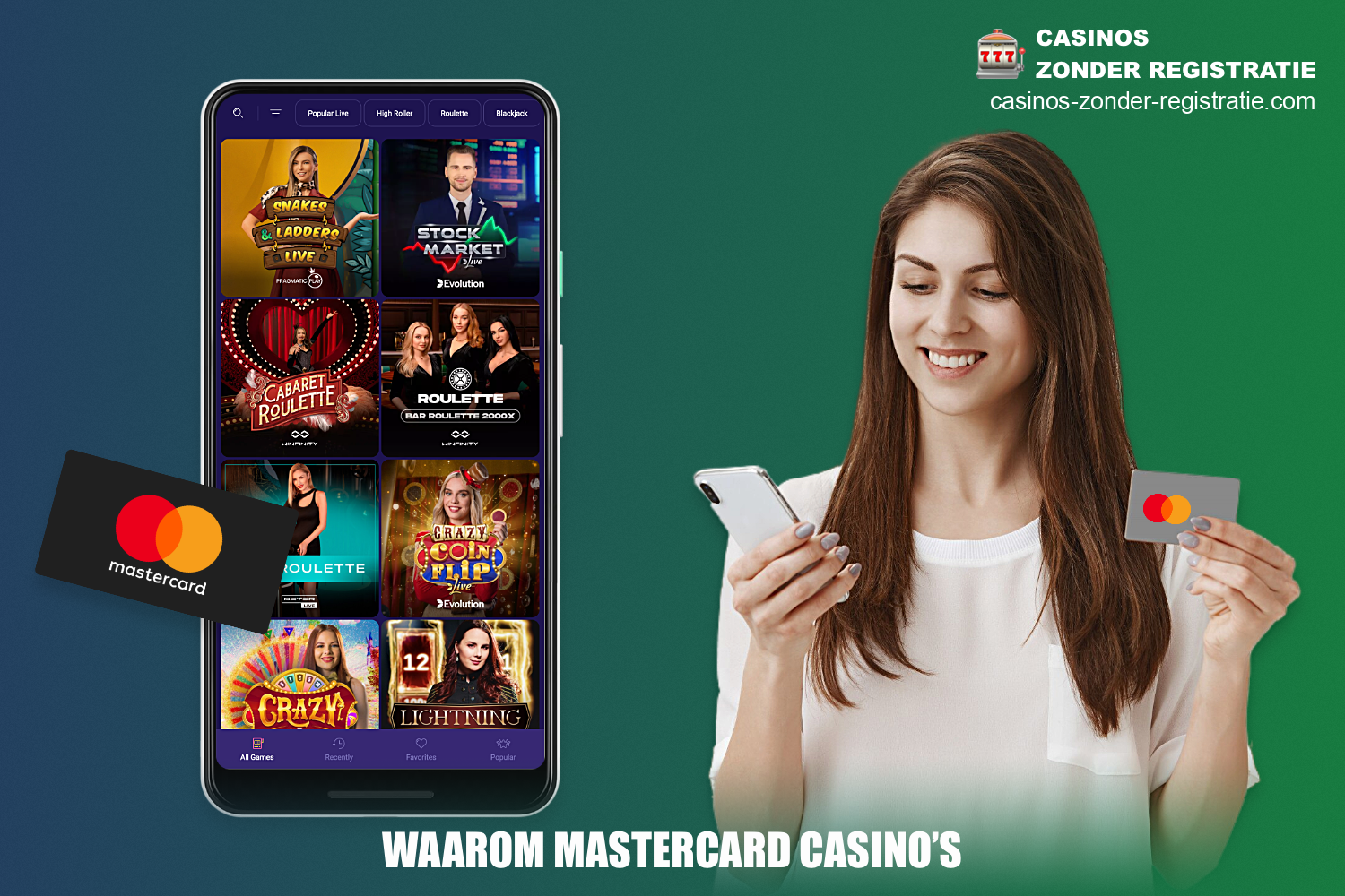 Bijna elk online casino voert financiële transacties van gebruikers uit met Mastercard, wat het storten en opnemen van winsten aanzienlijk vereenvoudigt