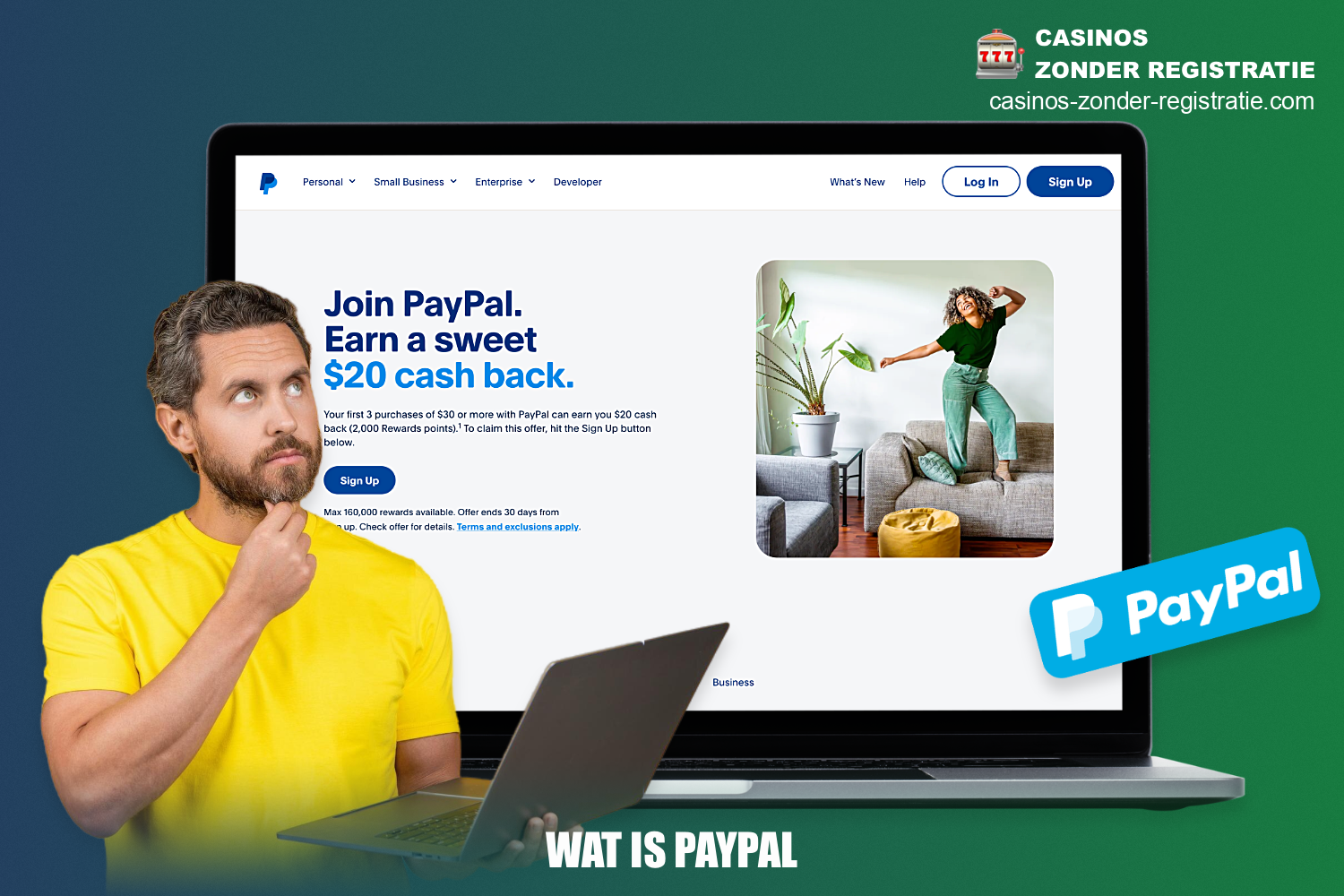 PayPal is een van de populairste betaalmethoden op het internet en kan ook worden gebruikt bij online casino's