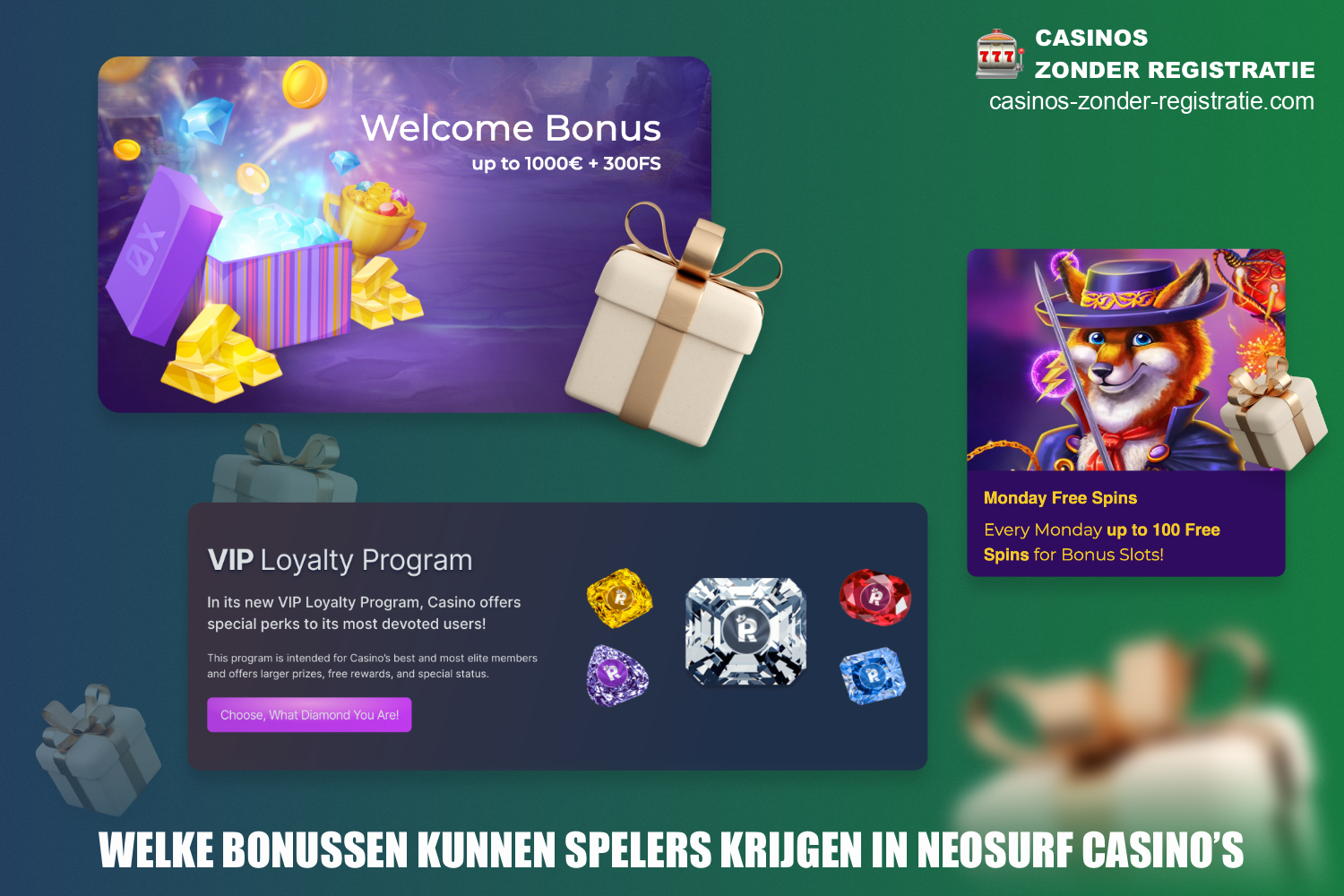 Online casino's met Neosurf ondersteuning bieden hun klanten de mogelijkheid om deel te nemen aan verschillende promoties en om aangename bonussen te ontvangen