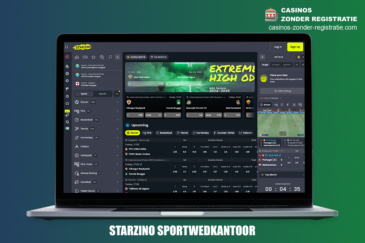 Naast online spellen biedt Starzino casino zijn klanten de mogelijkheid om te wedden op verschillende sporten